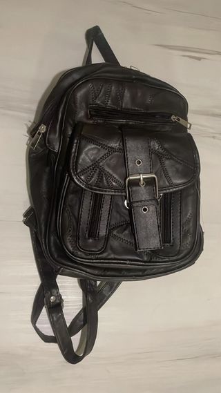 Mochila marrón oscuro Piel Sintética