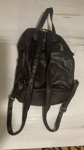 Mochila marrón oscuro Piel Sintética