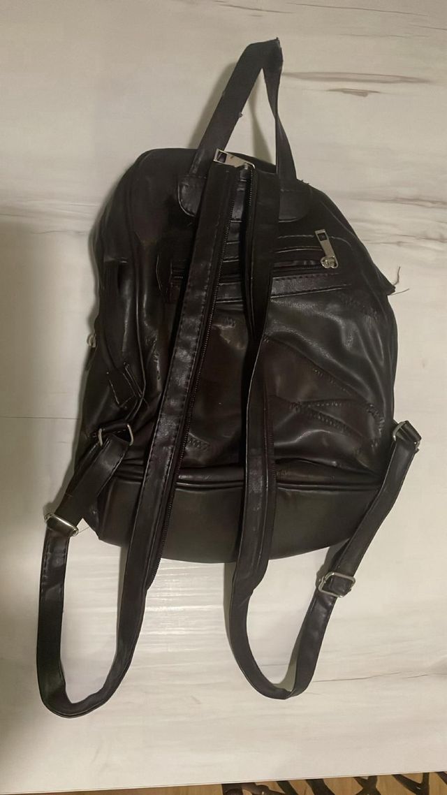 Mochila marrón oscuro Piel Sintética