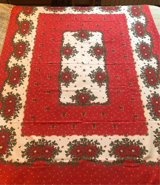 Tovaglia Natale 8 posti Poinsettia