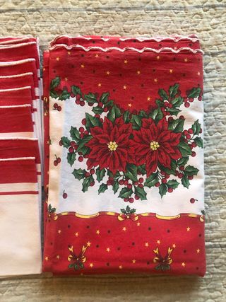 Tovaglia Natale 8 posti Poinsettia