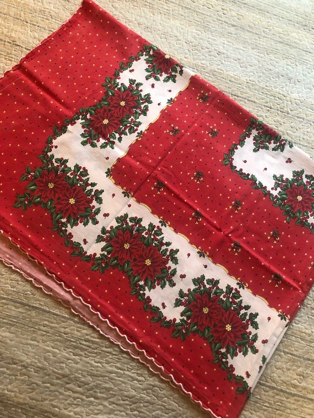 Tovaglia Natale 8 posti Poinsettia