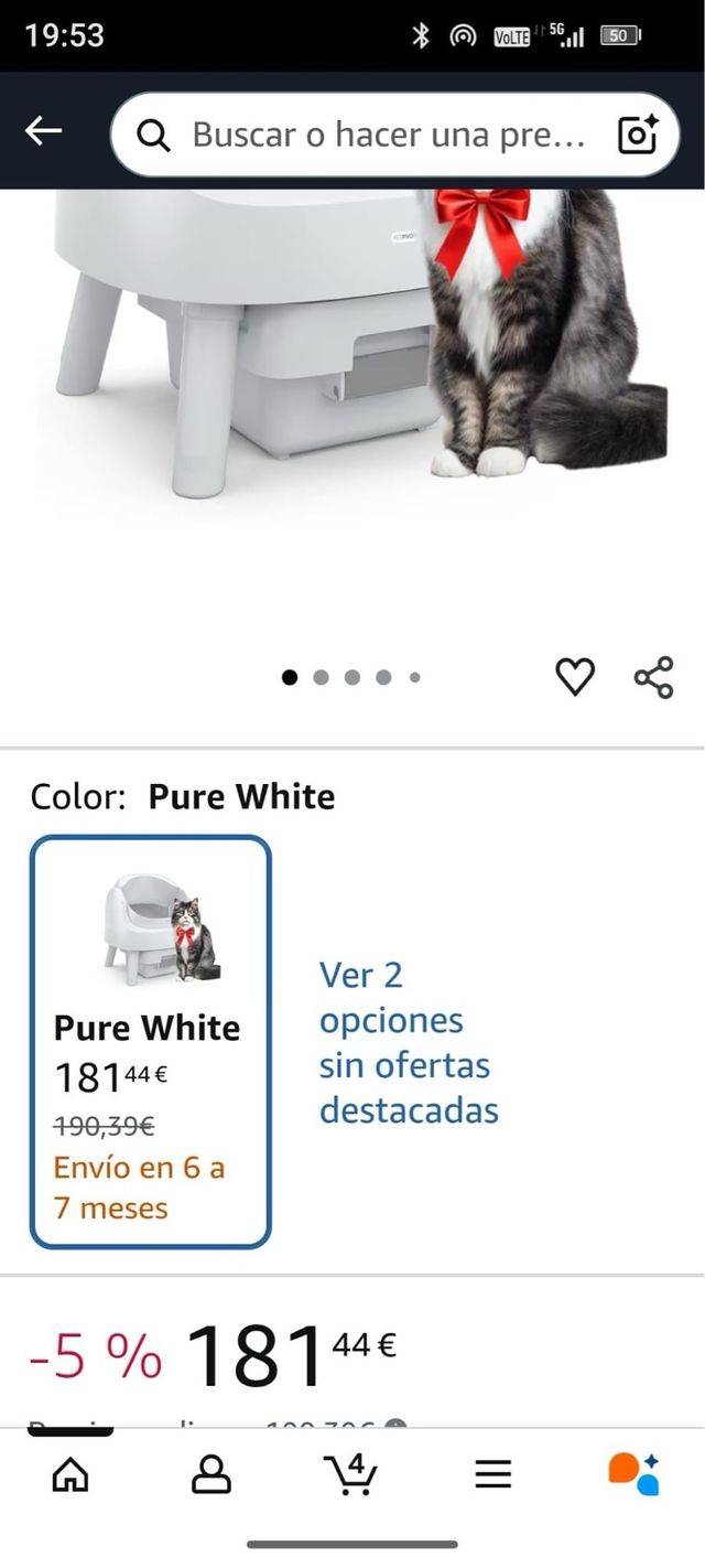 Arenero autolimpiable PetPivot impecable