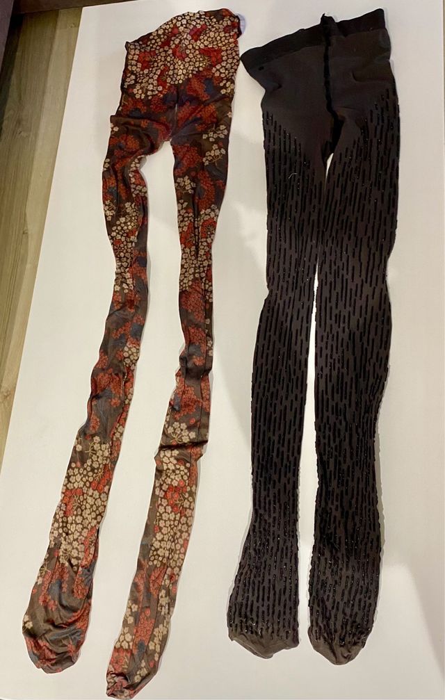 Pantys de fantasía con estampado floral