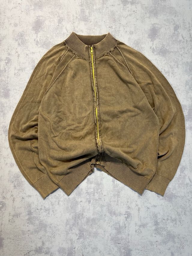 Jersey cremallera retro Y2K marrón