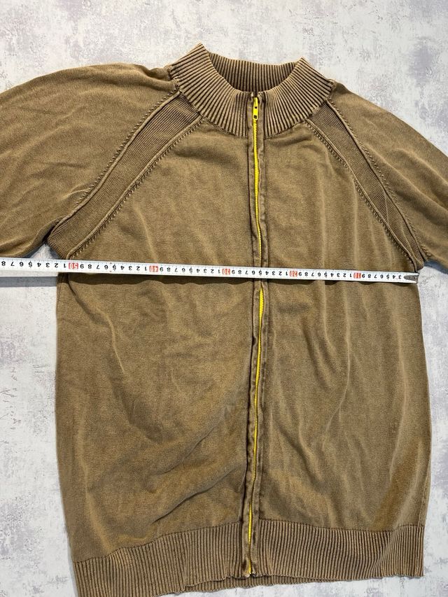 Jersey cremallera retro Y2K marrón