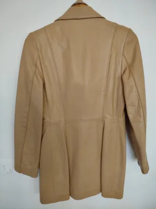 Chaqueta de CUERO vacuno beige