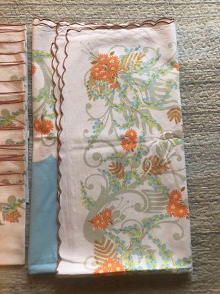 Tovaglia vintage anni 70 floreale 12 posti