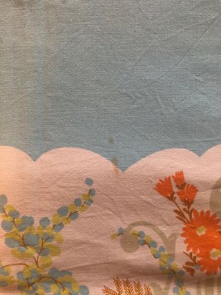 Tovaglia vintage anni 70 floreale 12 posti