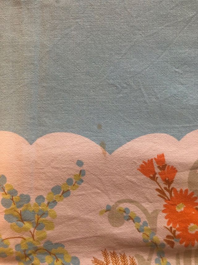 Tovaglia vintage anni 70 floreale 12 posti