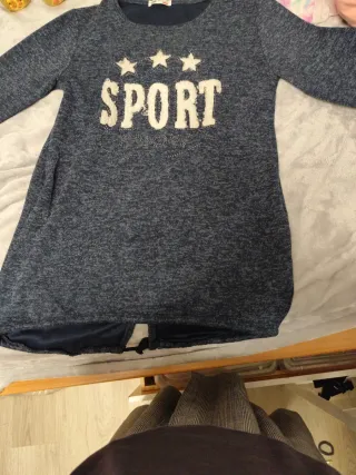 Camiseta/vestido azul y blanco