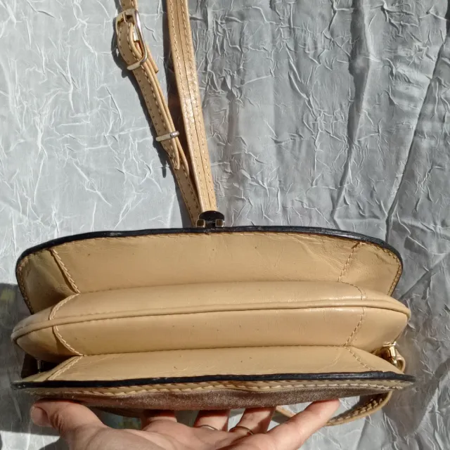 Borsa tracolla vintage beige/grigia