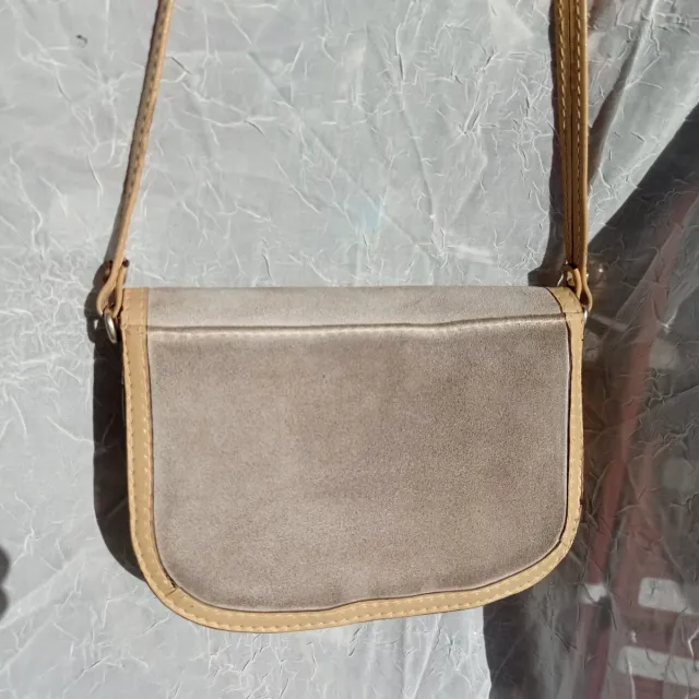 Borsa tracolla vintage beige/grigia