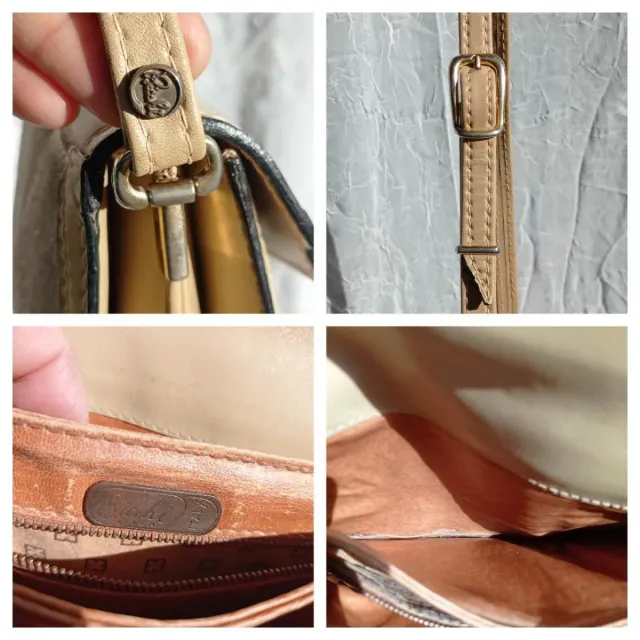 Borsa tracolla vintage beige/grigia