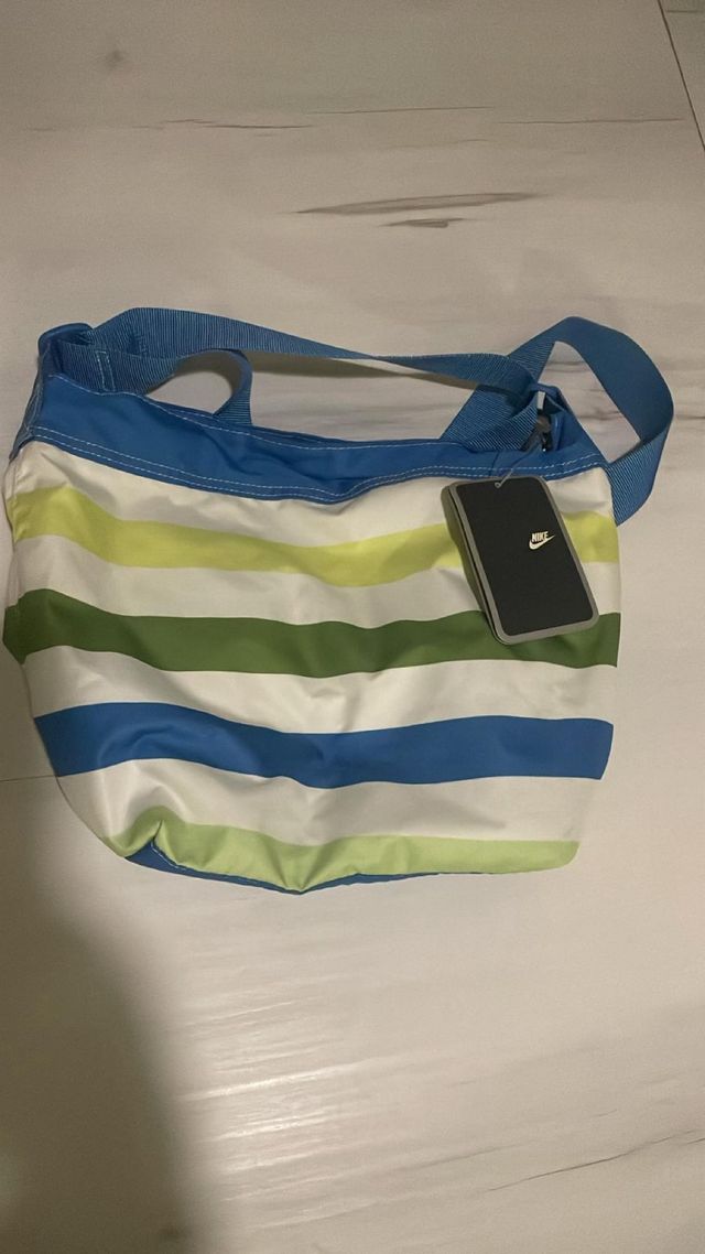 Bolso Nike Rayas Azul Verde