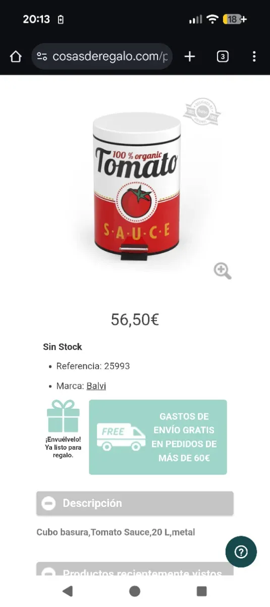 Papelera Metálica Diseño Tomate