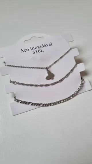 Pack 3 Pulseras Mariposa Plata