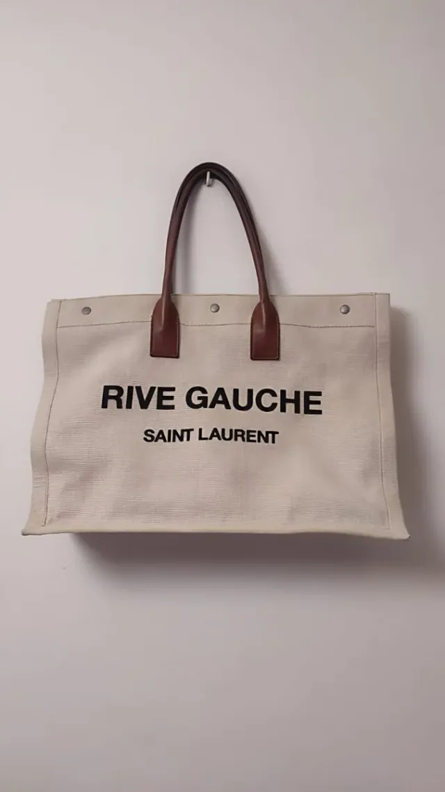 Bolso Tote Yves Saint Laurent Rive Gauche Beige