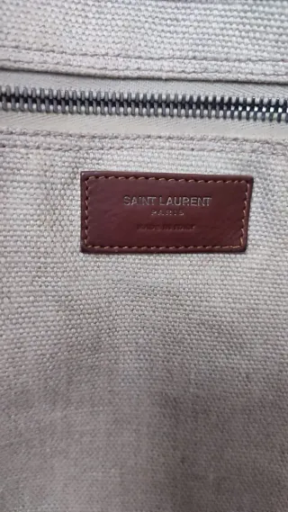 Bolso Tote Yves Saint Laurent Rive Gauche Beige