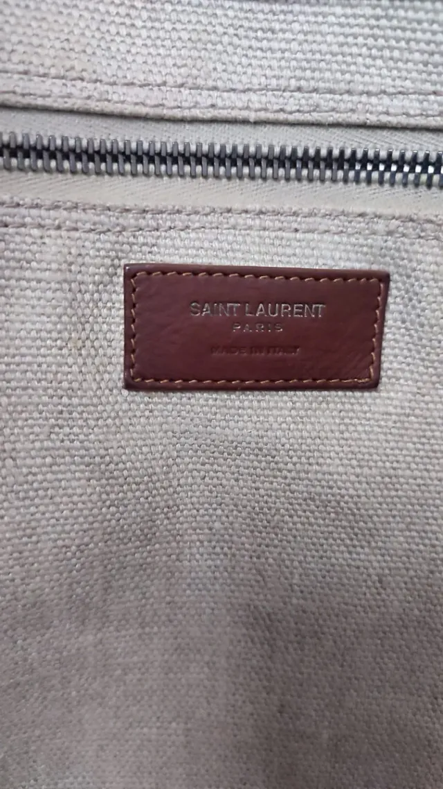 Bolso Tote Yves Saint Laurent Rive Gauche Beige