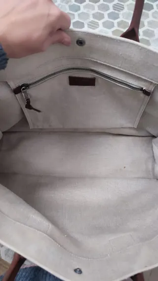 Bolso Tote Yves Saint Laurent Rive Gauche Beige