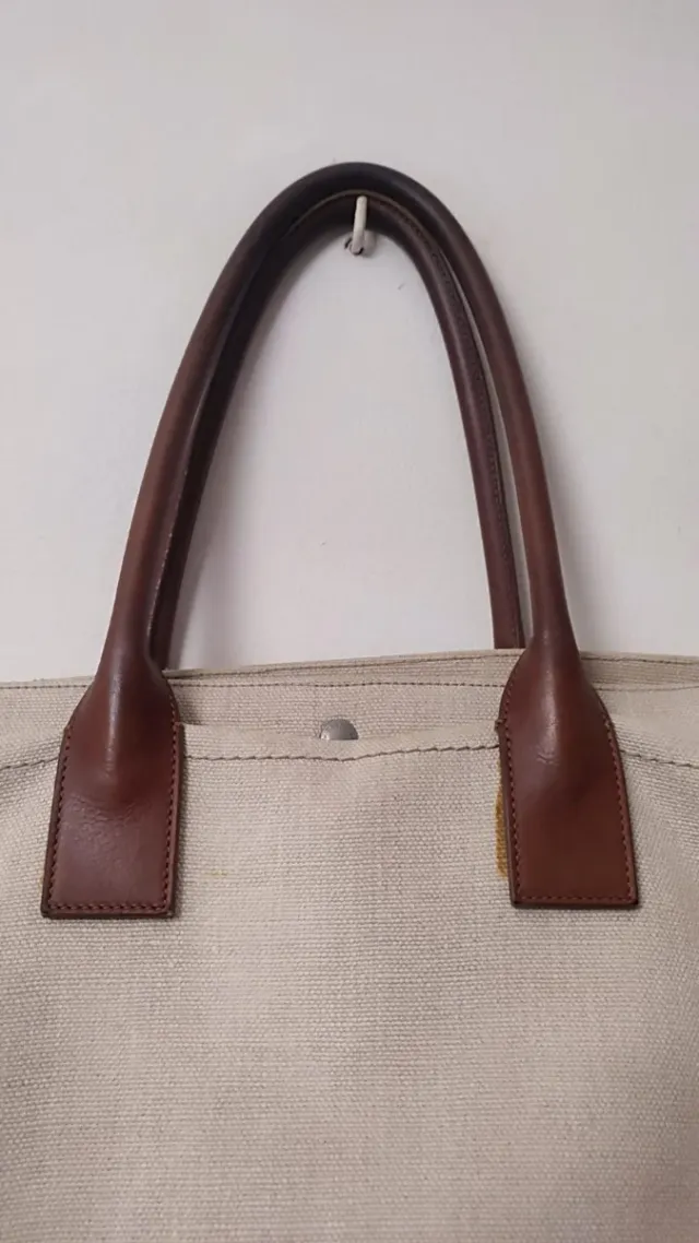 Bolso Tote Yves Saint Laurent Rive Gauche Beige