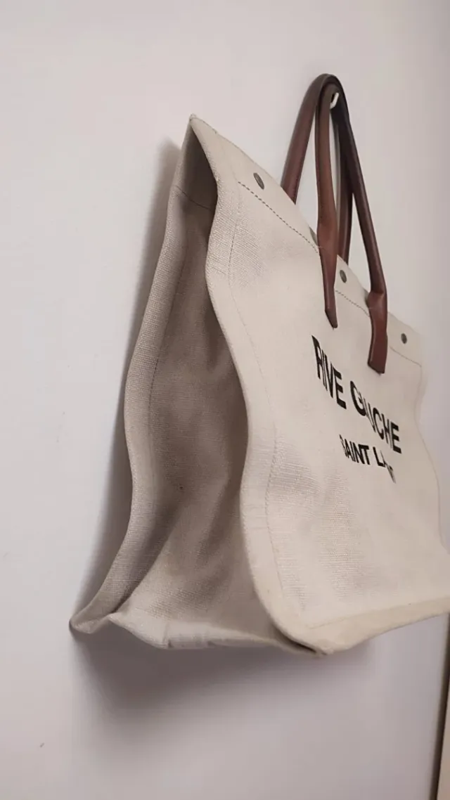 Bolso Tote Yves Saint Laurent Rive Gauche Beige