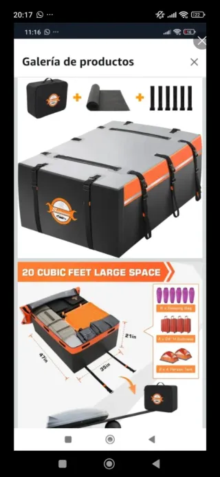 Cofre de techo coche Sailnovo