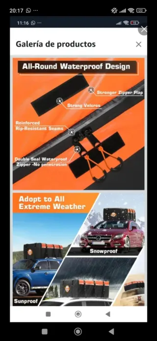 Cofre de techo coche Sailnovo