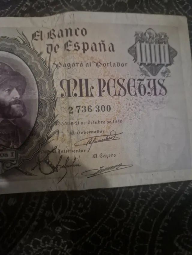 Billete 1000 Pesetas Banco de España Carlos I