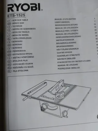 Sierra de mesa Ryobi ETS-1525
