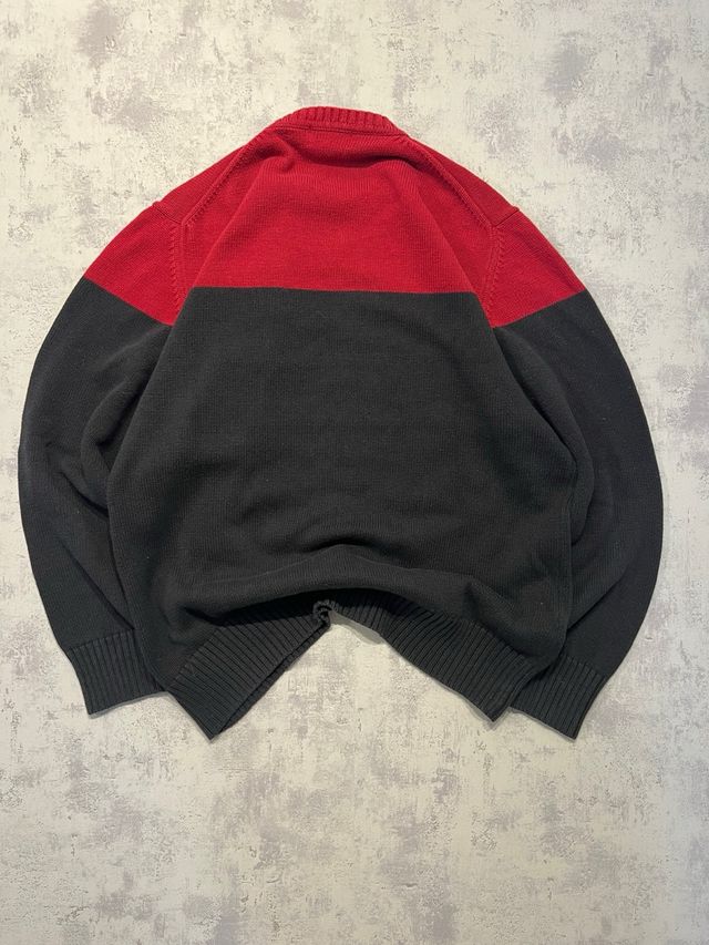 Vintage Sweater 90s Colorblock Knit Retro