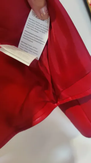 Chaqueta efecto cuero roja Pinkie