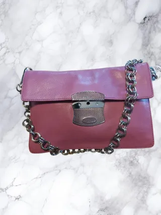 Pochette Prada Rosa con Catena Argento