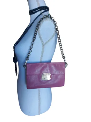 Pochette Prada Rosa con Catena Argento