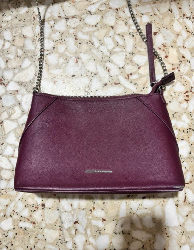 Bolso bandolera Bershka burdeos