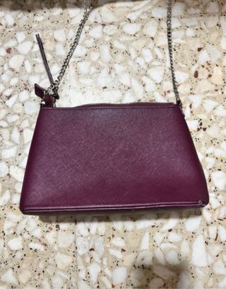 Bolso bandolera Bershka burdeos