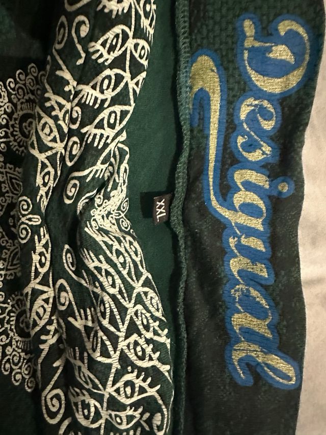 Falda Desigual verde estampada