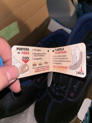 Bambas de seguridad Anibal negras y azules