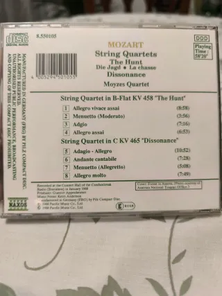 Smetana, Dvorak, Brahms,Mozart..5 CDs de cuartetos