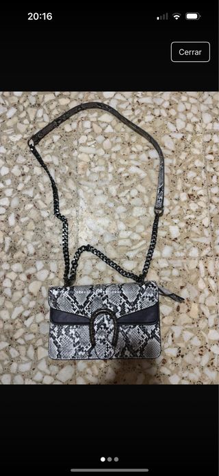 Bolso bandolera efecto serpiente