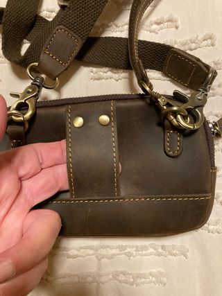 Bolso Cuero Crazy Horse Riñonera Bandolera