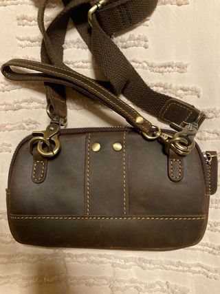 Bolso Cuero Crazy Horse Riñonera Bandolera