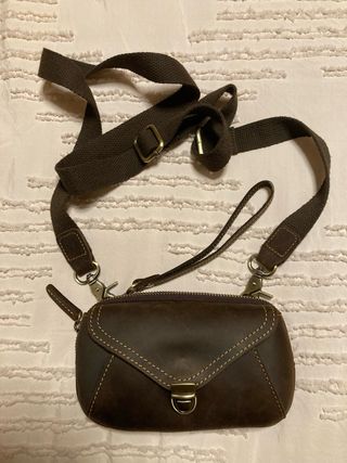 Bolso Cuero Crazy Horse Riñonera Bandolera