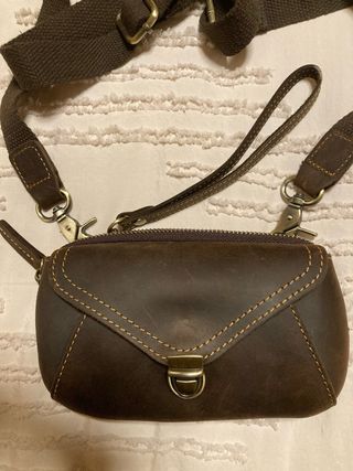 Bolso Cuero Crazy Horse Riñonera Bandolera