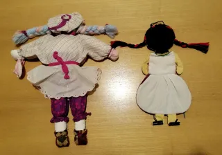 2 Bambole Vintage Anni '80 Stoffa