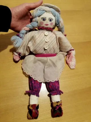 2 Bambole Vintage Anni '80 Stoffa