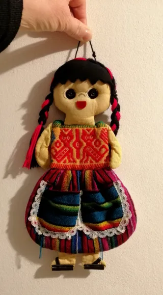 2 Bambole Vintage Anni '80 Stoffa