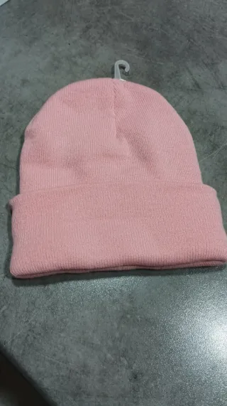 Gorro lana niña rosa