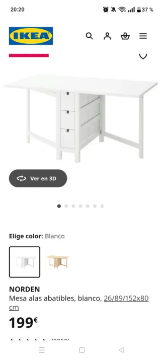 Tavolo da pranzo pieghevole Norden